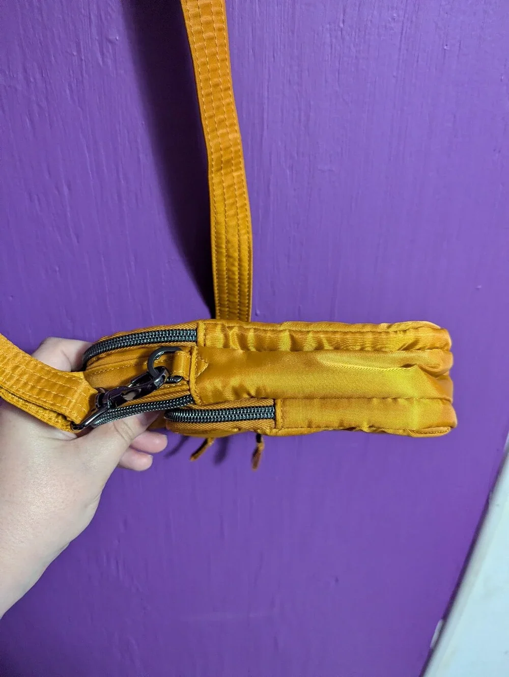 Lug Amber Yellow Skeeter Mini Convertible Crossbody Bag